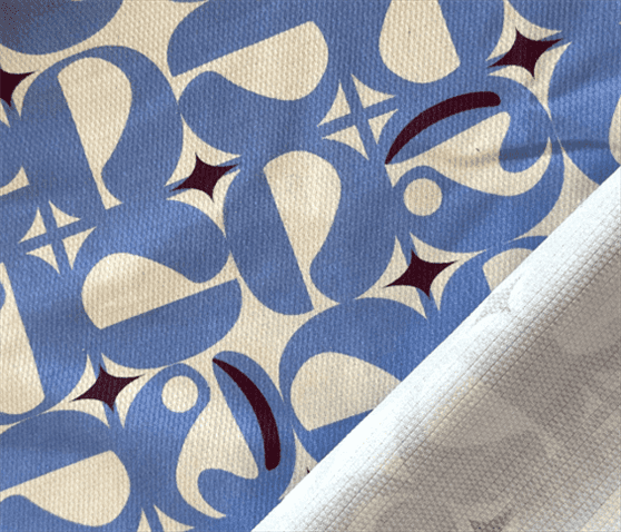 new vintage print on structured cotton fabric